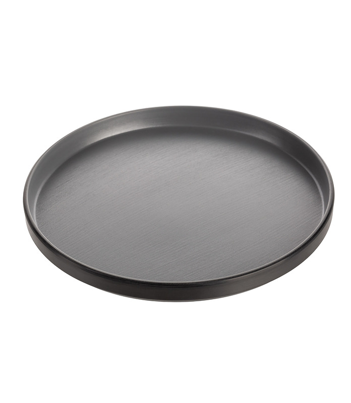 Coucou Melamine Round Edge Plate Grey and Black 270mm