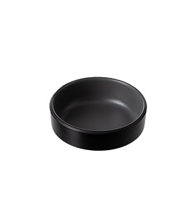 Coucou Melamine Round Sauce Dish Grey and Black 58mm