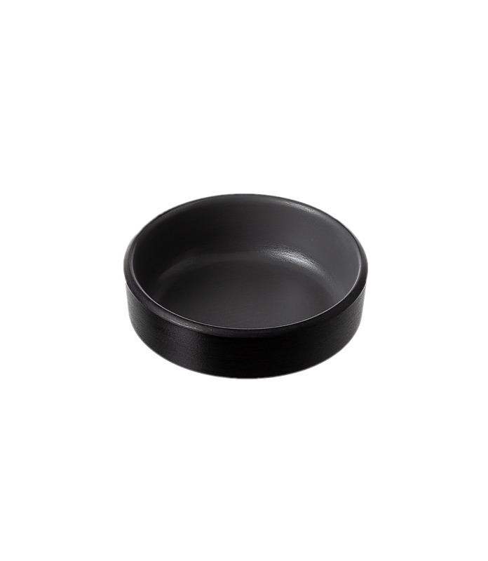 Coucou Melamine Round Sauce Dish Grey and Black 58mm