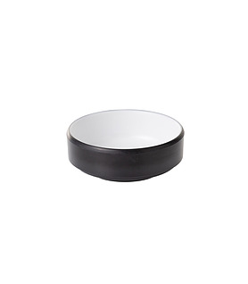 Coucou Melamine Round Sauce Dish White and Black 58mm