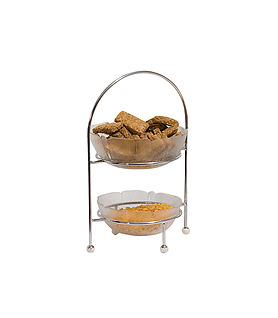 2 Tier Round Plate Stand