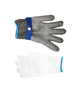 Chain Mesh Glove S/Steel Wrist Length Large