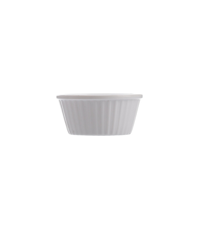 Melamine Ramekin Fluted White 30ml