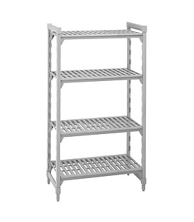 Shelving 4 Tier Polypropylene 1220 x 455 x 1800mm 1000Kg Load Capacity