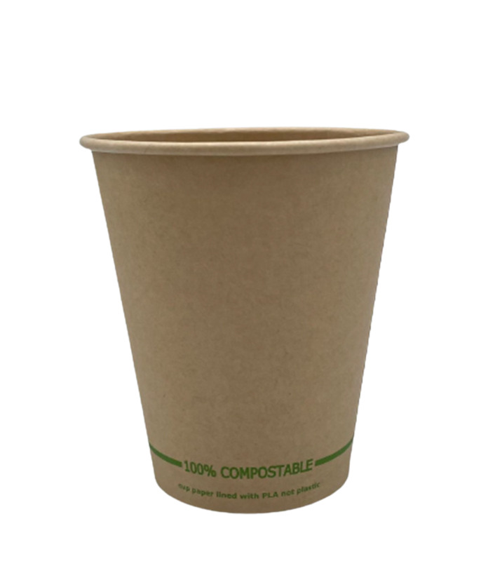 ECO-GO Single Wall Kraft PLA Coffee Cup 12oz, 355ml (1000)