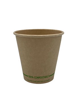 ECO-GO Single Wall Kraft PLA Coffee Cup 8oz, 235ml (1000)