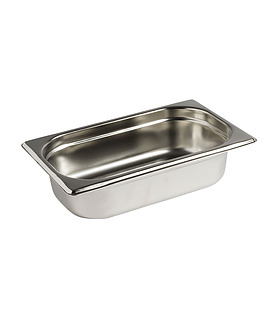 Steam Pan Stainless Steel 1/3 x 100mm Deep