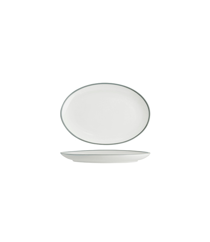 Core Oval Coupe Plate Grey Rim 230mm (6)