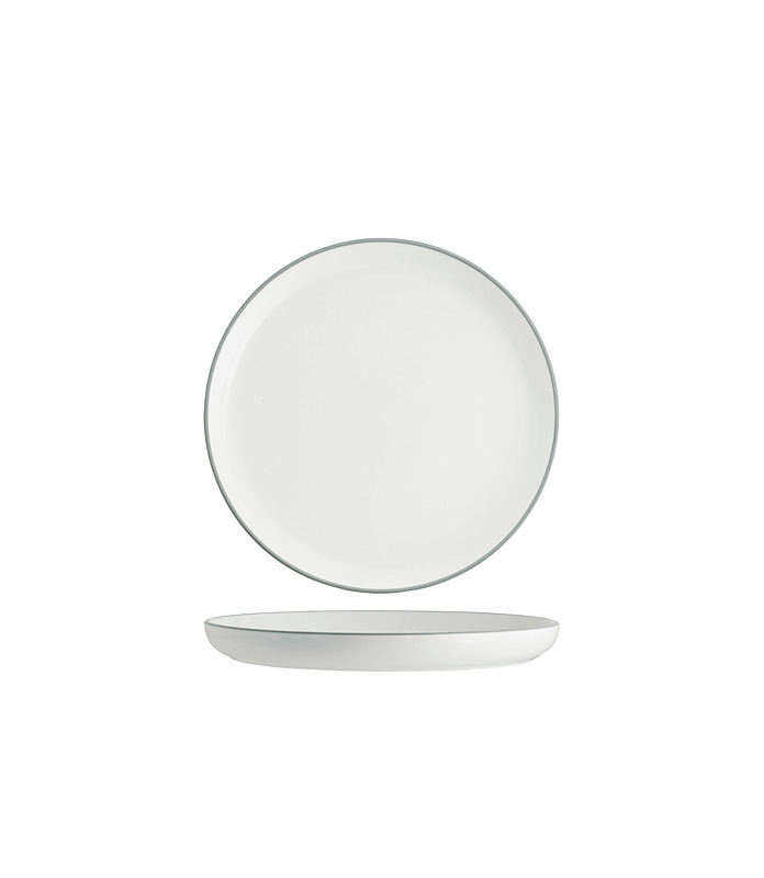 Core Round Plate Walled Lip Grey Rim 270mm (6)