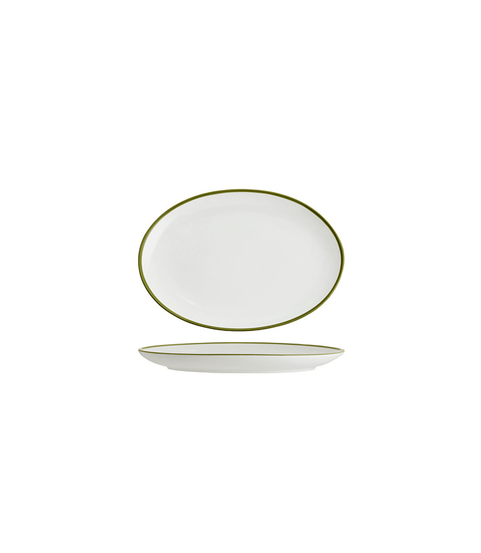 Core Oval Coupe Plate Olive Green Rim 230mm (6)