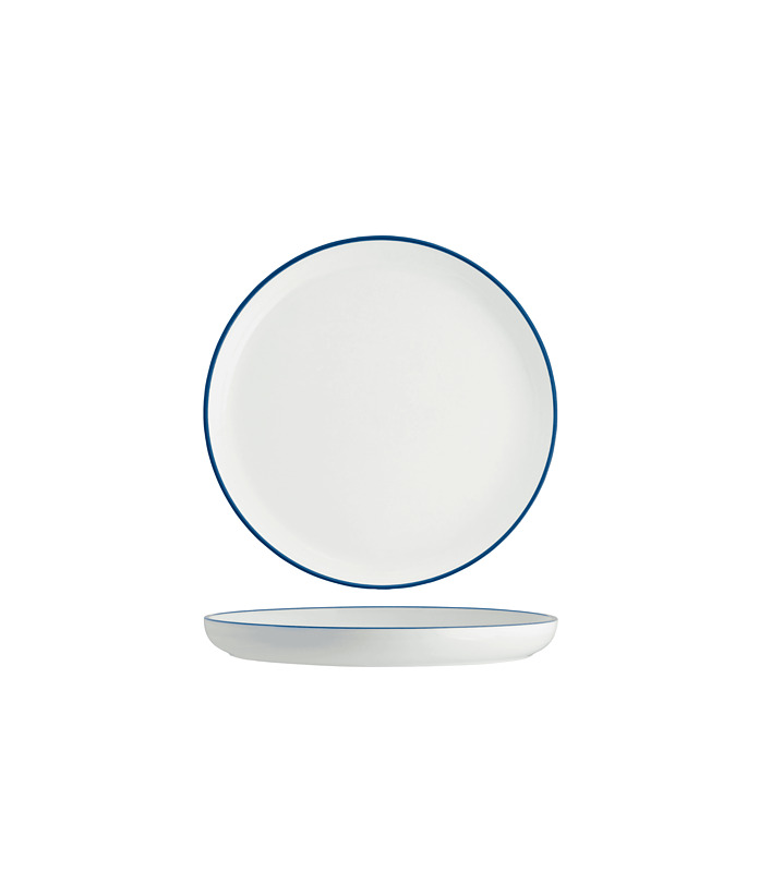 Core Round Plate Walled Lip Royal Blue Rim 270mm (3)