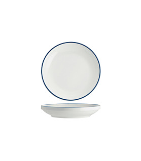 Core Round Bowl Walled Lip Plate Royal Blue Rim 230mm (4)