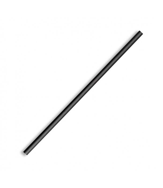 Paper Straw Black Regular 