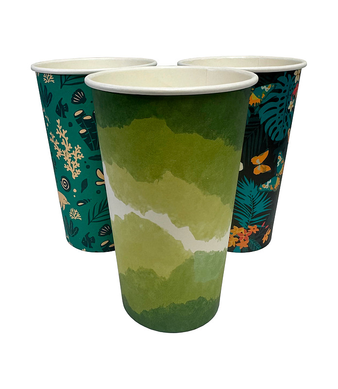 ECO-GO Single Wall Art Series PLA Coffee Cup 473ml
