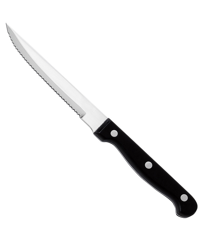 Steak Knife Riveted Handle Pointed Tip - 12 Per Carton