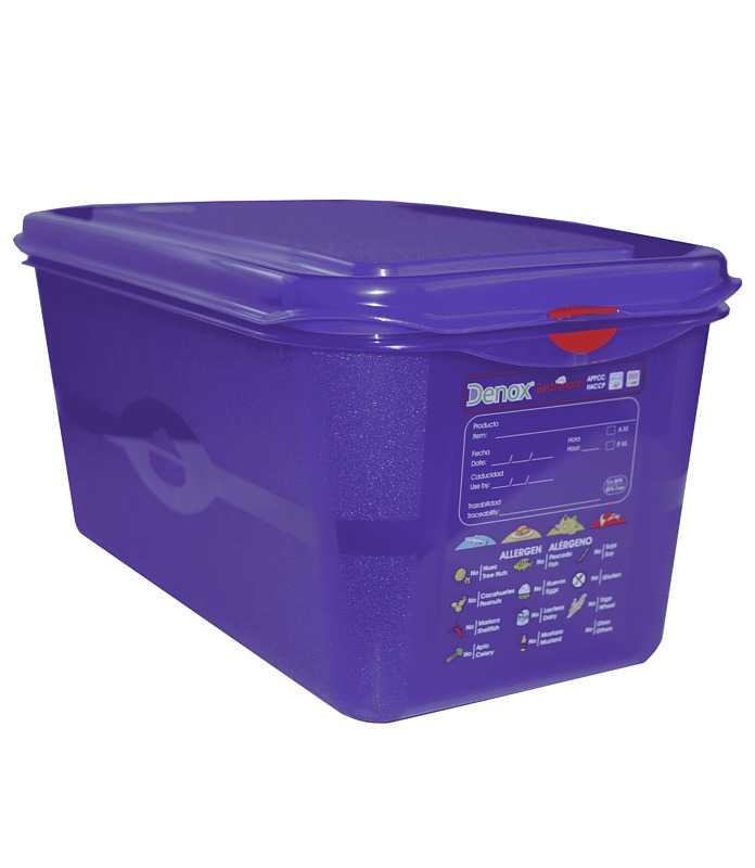Gastronox Air Tight Container 1/3 x 150mm 6Ltr w/lid Allergenic (6)