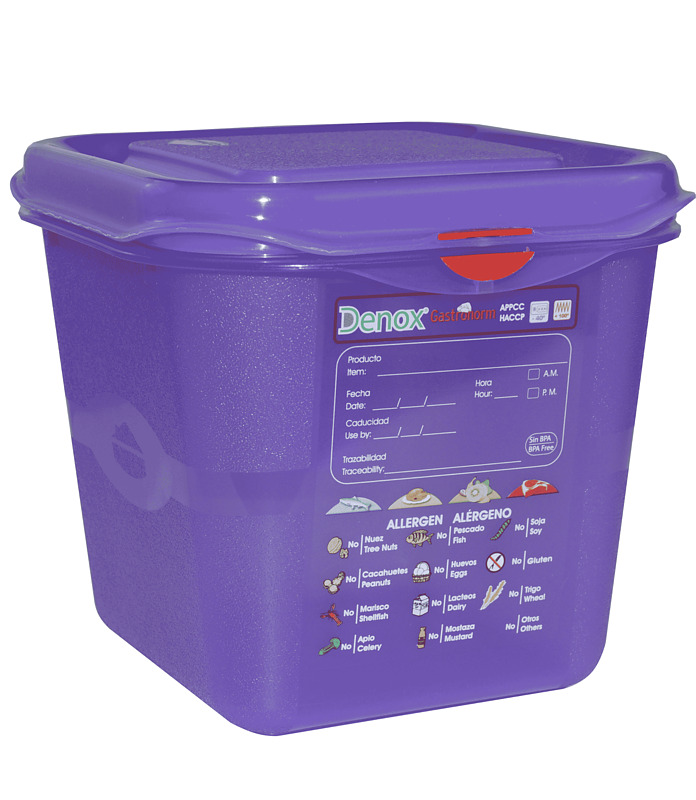 Gastronox Air Tight Container 1/6 x 150mm 2.6Ltr w/lid Allergenic (12)
