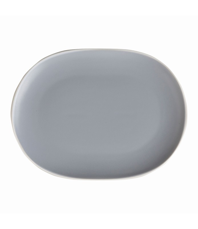 Mist Oval Coupe Plate Blue 250 x 195mm